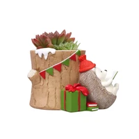 creative garden cute animal hedgehog succulent flower pot decorated meat potted micro landscape flower ware