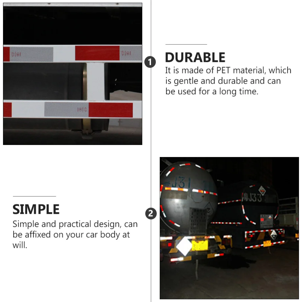 

30pcs Anti-collision Car Warning Stickers Bright Reflective Decal Car Sticker