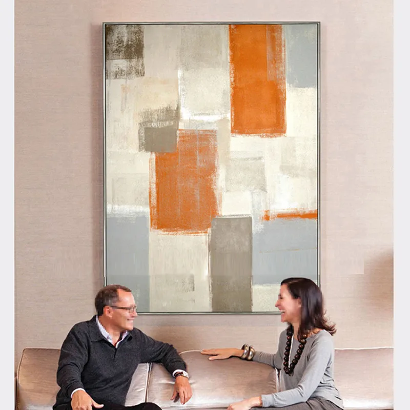 Оранжевый блок абстрактный минималистичный современный роскошный светильник