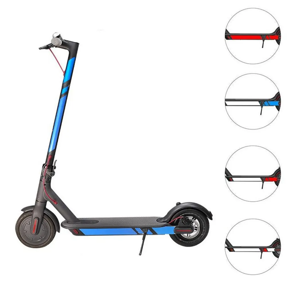 

Folding Electric Scooter Stickers For XiaoMi 1S M365 Scooter Waterproof Side Night Reflective Sticker Film Colorful Cycling