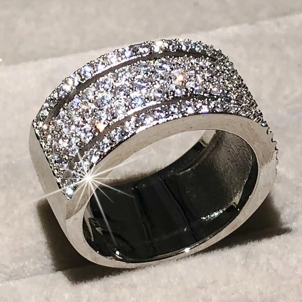 

Original design 925 sterling silver Rings for Women wedding band ring set eternity solid engagement anniversary fashion jewelry