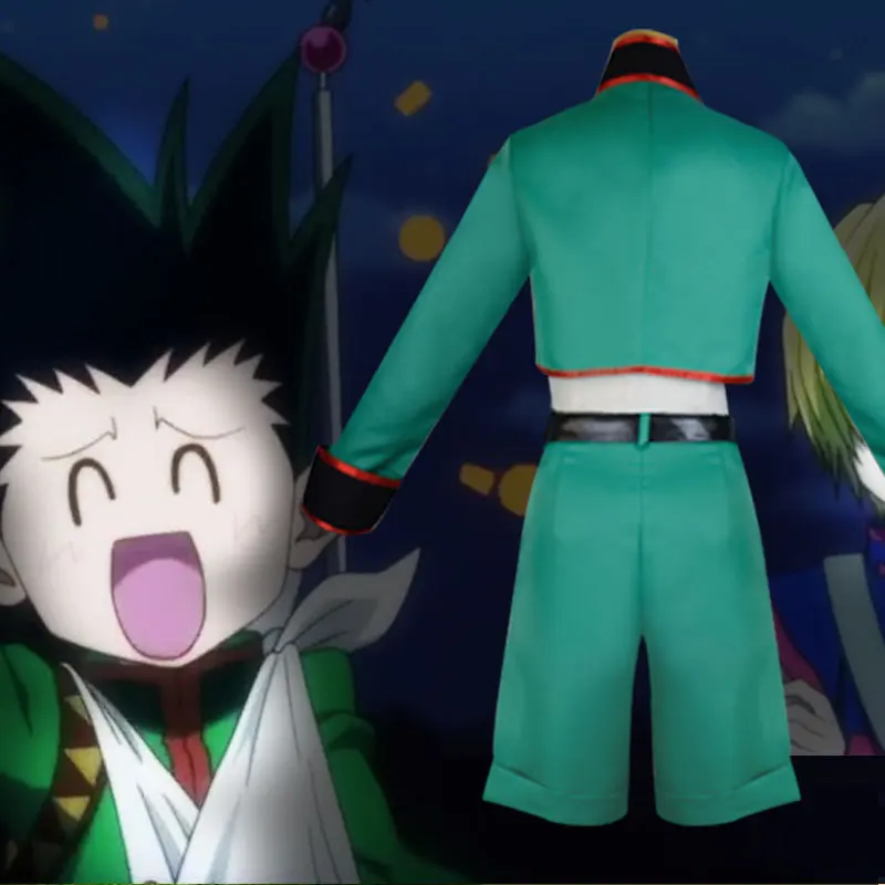 Костюм для косплея из аниме Hunter X Gon Freecss полный комплект топа брюк и пояса