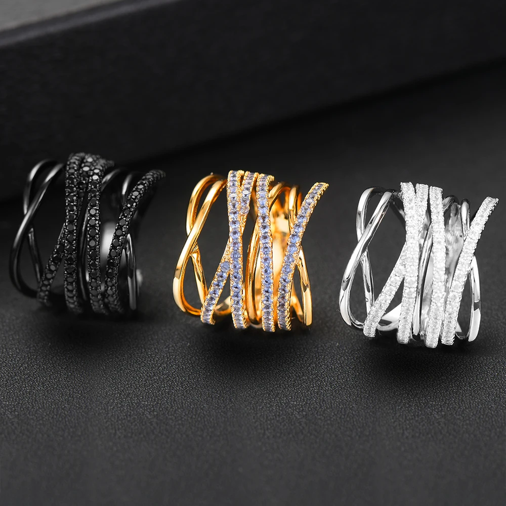 KellyBola лидер продаж роскошное эффектное составное кольцо для женщин