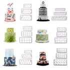 3 шт полимерная резак для глины Пластик режущая пластина с шестигранной головкойкруглые и квадратныев виде рыбьей чешуи; Геометрический Форма конструктор сделай сам, серьги-инструменты для гончарного дела