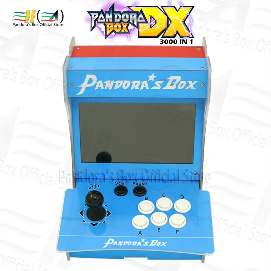 Pandora Box DX Acrylic bartop mini arcade 10 дюймов двойной экран 3000 в 1 может сохранить игру 3P 4P игра