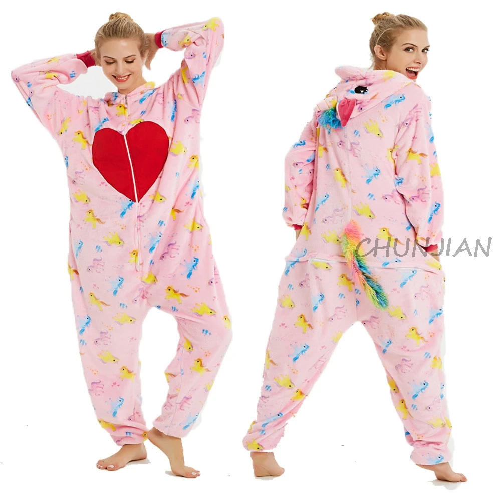 Пижама Kugurumi в виде единорога комбинезон для взрослых животных женские и мужские