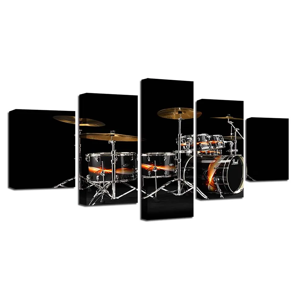

Poster Modular Framework Art Canvas Pictures Prints 5 Panel Music Drums Living Room Wall Painting Home Decoration Cuadros