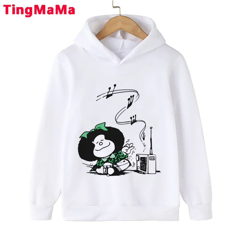 

Mafalda boys children teens Pullover cartoon graphic anime Fleece roupa crianca sweater costume teenage