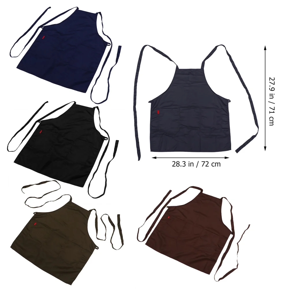 Плотный Кухонный Фартук маслостойкий фартук с двойным плечевым ремнем без