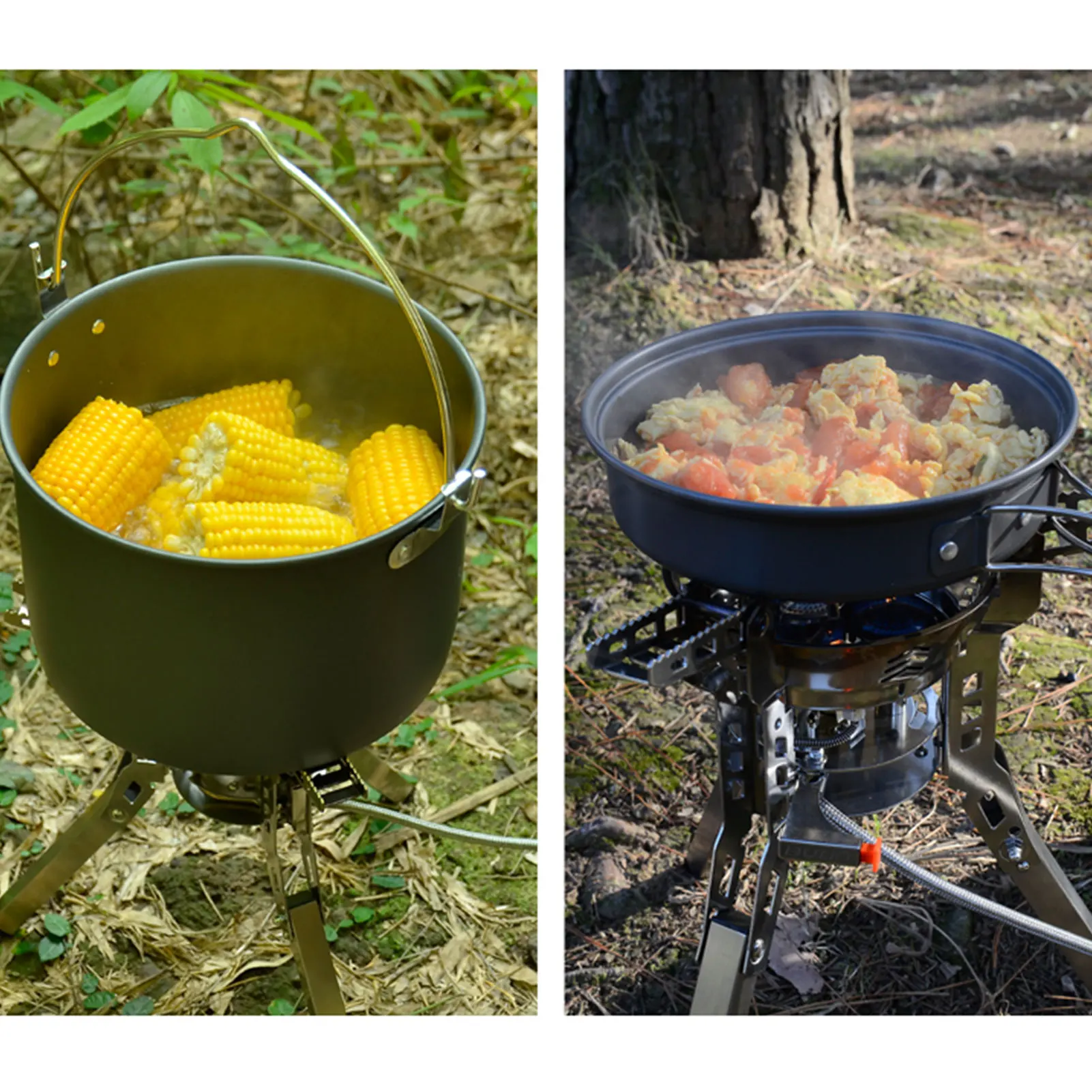 

Portable stainless stee Lightweight Camp Stove 6800W High Power Gas Stove Outdoor Foldable Cooking Kit Camping Food Cooker