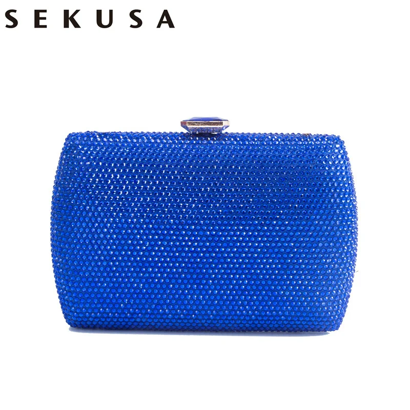 

SEKUSA shoulder chain handbags wedding clutch bags diamonds evening bags