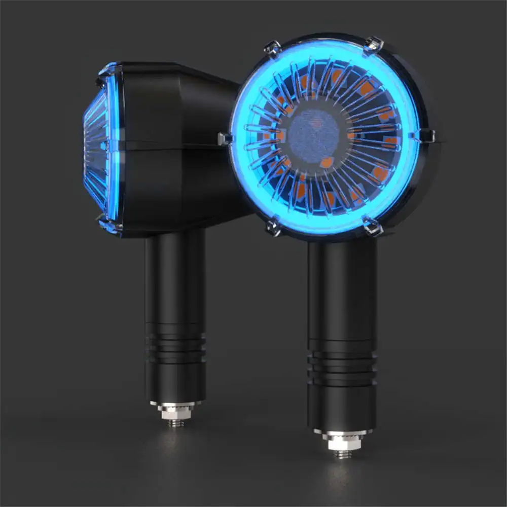 Blue DRL Светодиодный светильник для мотоцикла с поворотным сигналом, модифицированный индикатор, декоративная лампа, яркий дневной ходовой светильник, универсальные мигалки - Цвет: Blue DRL