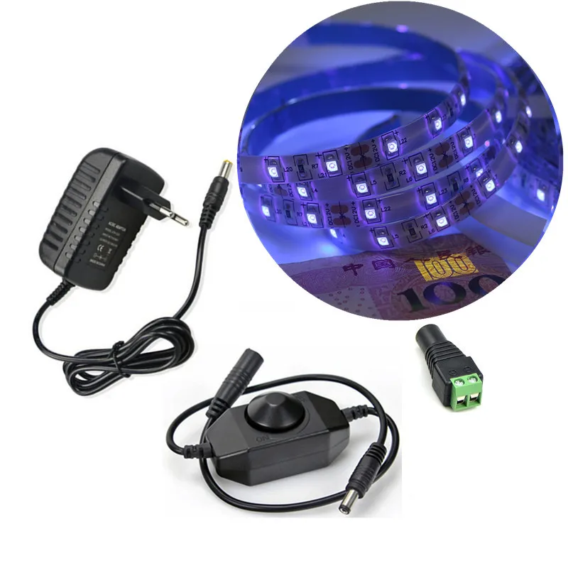 Ультрафиолетовая черная СВЕТОДИОДНАЯ лента SMD 3528 60led s/m УФ светодиодная