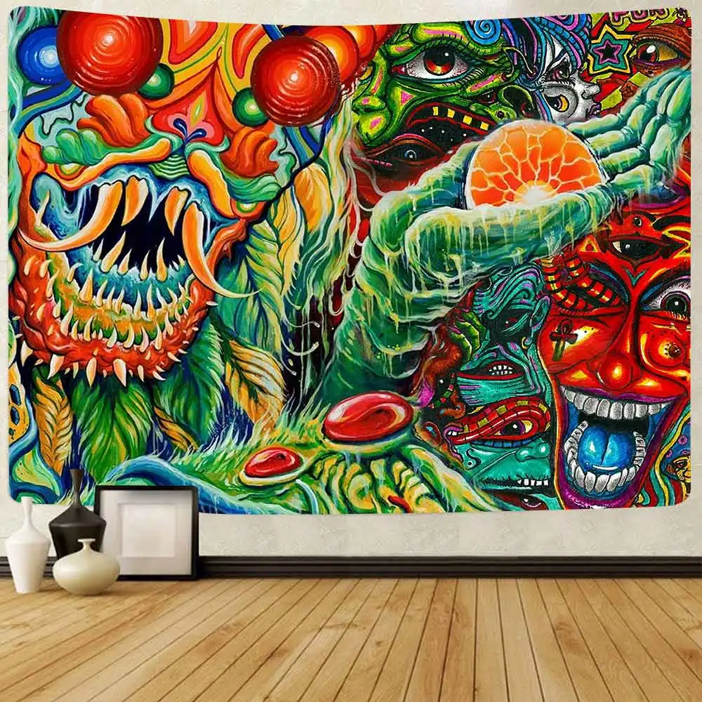 Настенный гобелен Simsant Trippy настенный для украшения гостиной и дома с