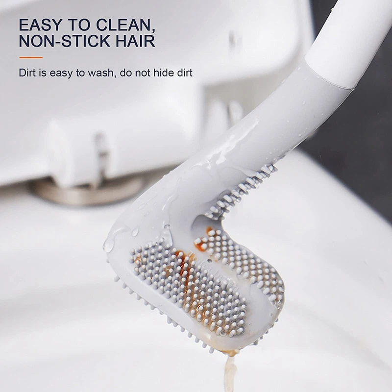 Silicone Bristle Golf Toilet Brush for Bathroom Storage and Organization Cleaning Tool WC Accessories | Дом и сад