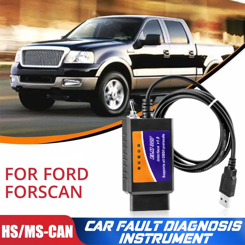 ELM327 V1.5 USB OBD2 диагностический инструмент считыватель кодов obd2 сканер 18F25k80 для Ford с