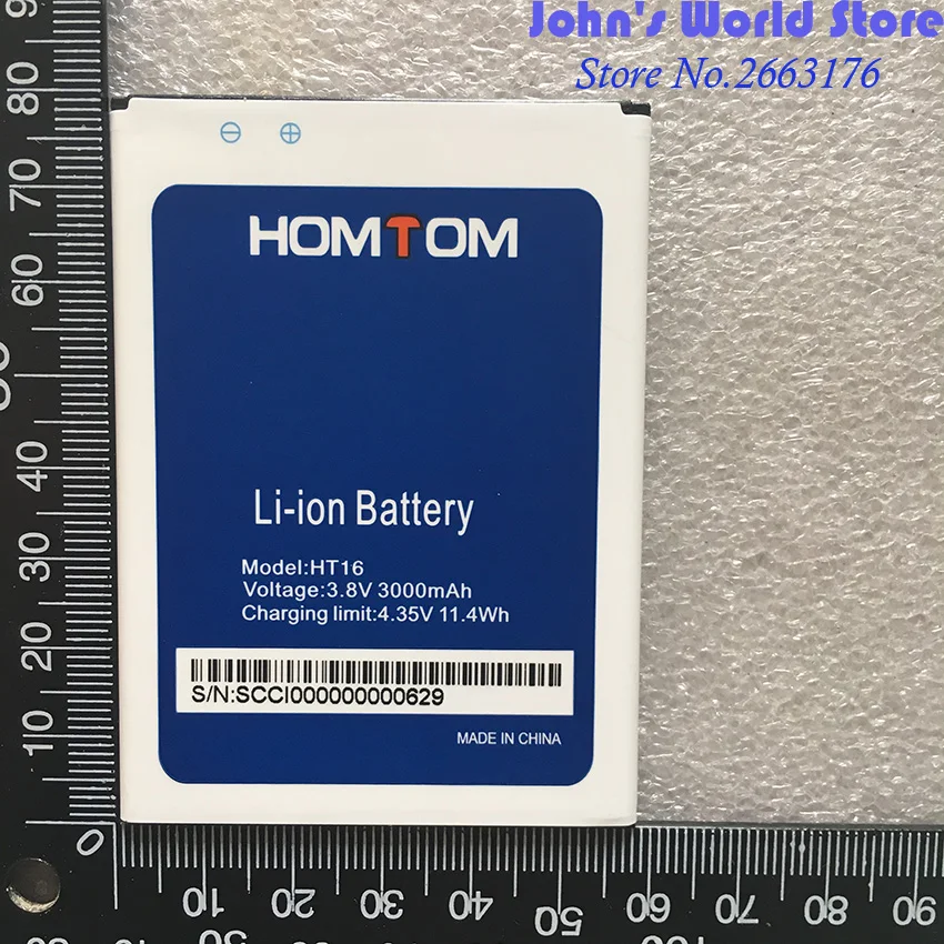

New HOMTOM HT16 Battery Large Capacity 3000mAh Original Backup Batteries Replacement For HOMTOM HT16 Pro Smart Phone
