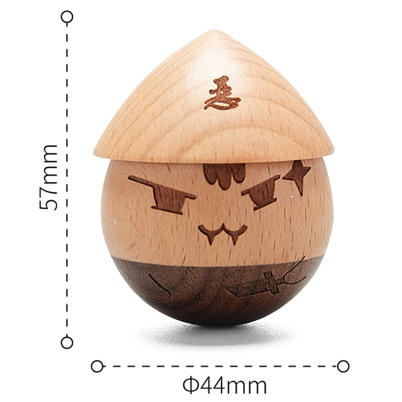 

Wooden Cartoon Animal Tumbler Ornament Office Desktop Decoration Decompression Toy Birthday Gift for Kids Figurines