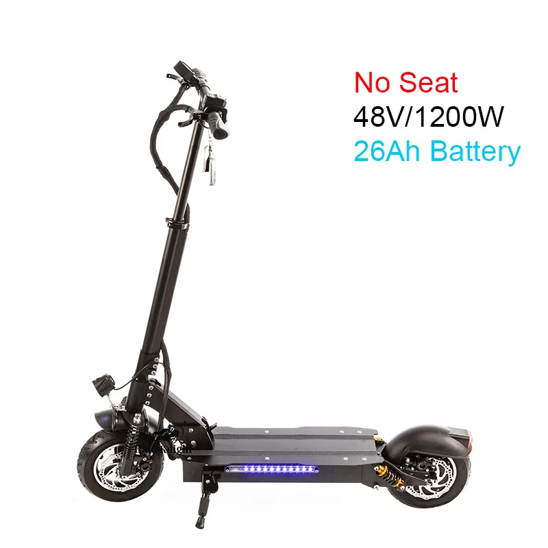 No Seat 26Ah Высокое качество дешевые 48V 1200W электрический самокат для взрослых Halo В рыцарском стиле 10 дюймового умного электрического скейтборда 90 км мощный складной е-скутер способный преодолевать Броды - Цвет: No Seat 26Ah