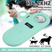 Pet ID Reader ISO11784/5 USB Animal Tag Microchip Reader Chip 134.2khz Handheld Pet Dog Cat Digital Scanner With Zoom Function