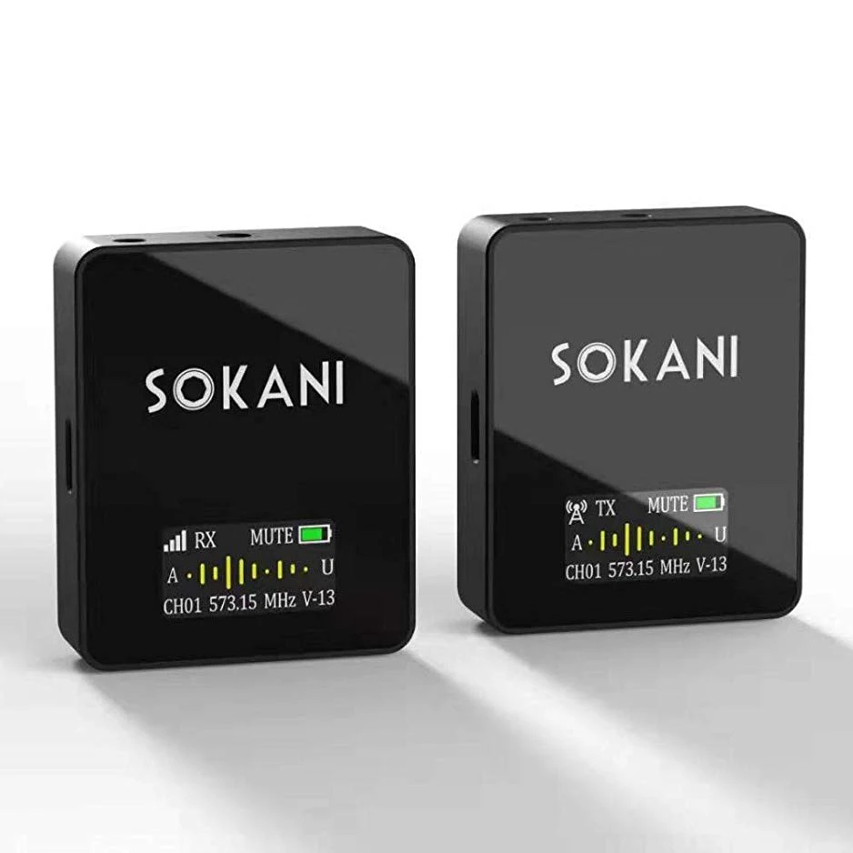 Беспроводной петличный микрофон SOKANI TINY UHF система для цифровой зеркальной камеры