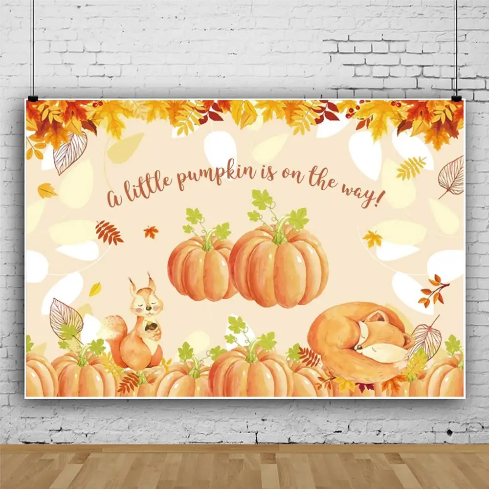 Фон для фотосъемки с изображением тыквы