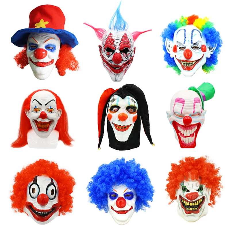 Маска клоуна на Хэллоуин силиконовая маска голову набор для Хэллоуина реквизит