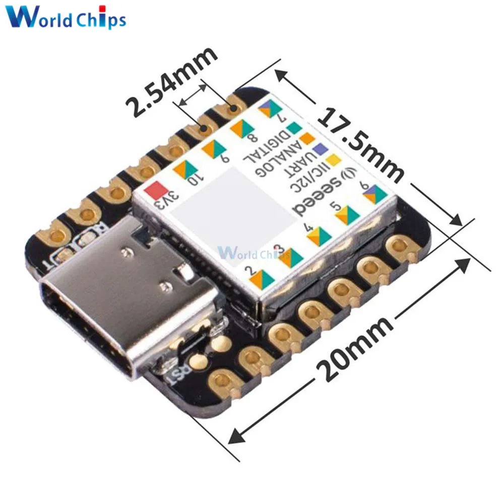type c xiao microcontroller samd21 cortex m0 nano samd21 48mhz spi interface for arduino iot wearable device system development free global shipping