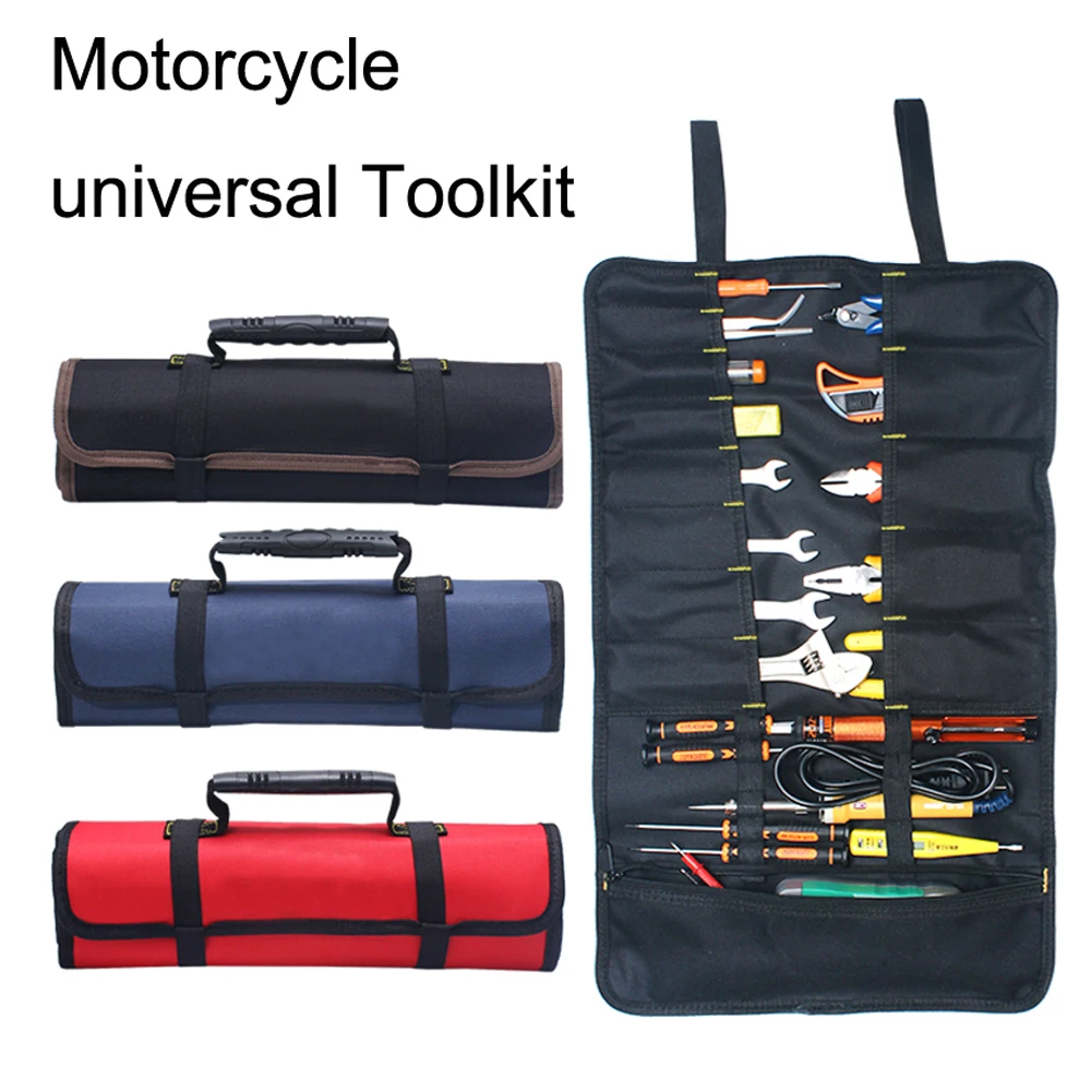 

Universal Motorcycle Tools Bag Multifunction Oxford Pocket Toolkit Rolled Bag Portable Large Capacity Bags For BMW R1200GS