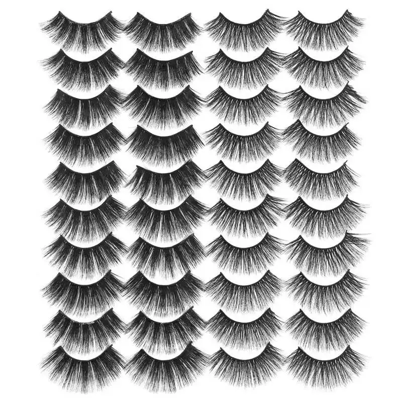 

Beauty Cosmetics Makeup Tool Kits 20 Pairs Long Curly Dense False Eyelashes Makeup Three-Dimensional False Lashes Set Makeup