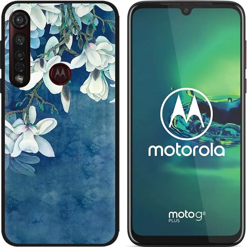 Чехол для Motorola Moto G8 Plus, мягкий матовый чехол с милыми животными и цветочным мрамором для Moto G8 play one macro, силиконовый чехол для телефона s