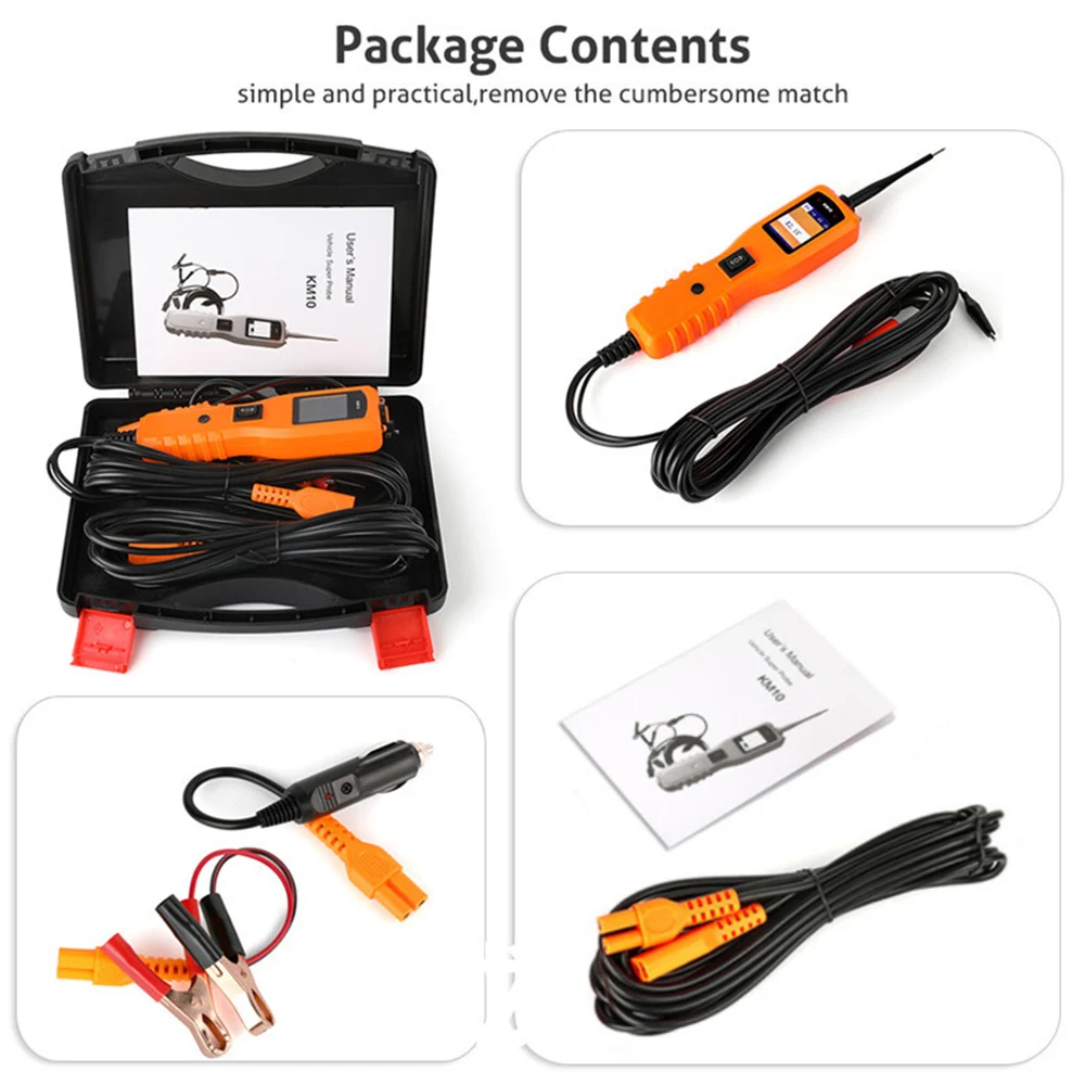 

KM10 Power Circuit Probe Kit With Auto Electrical System Testing Functions Digital Voltmeter Circuit Tester Automotive