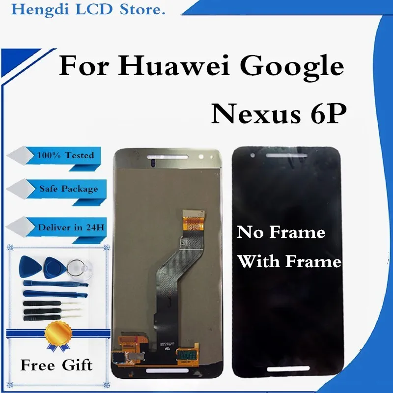 ЖК-дисплей для Huawei Google Nexus 6P сенсорный экран дигитайзер с рамкой сборка Замена |