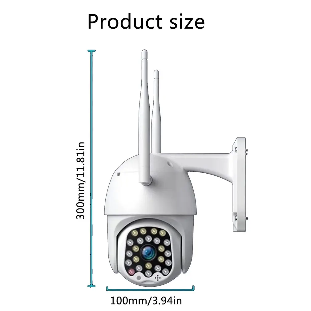 

23 Led Sound And Light Alarm Automatic Tracking Wireless Wifi Camera Hd Ptz Home 1080 Outdoor Dual Light Source