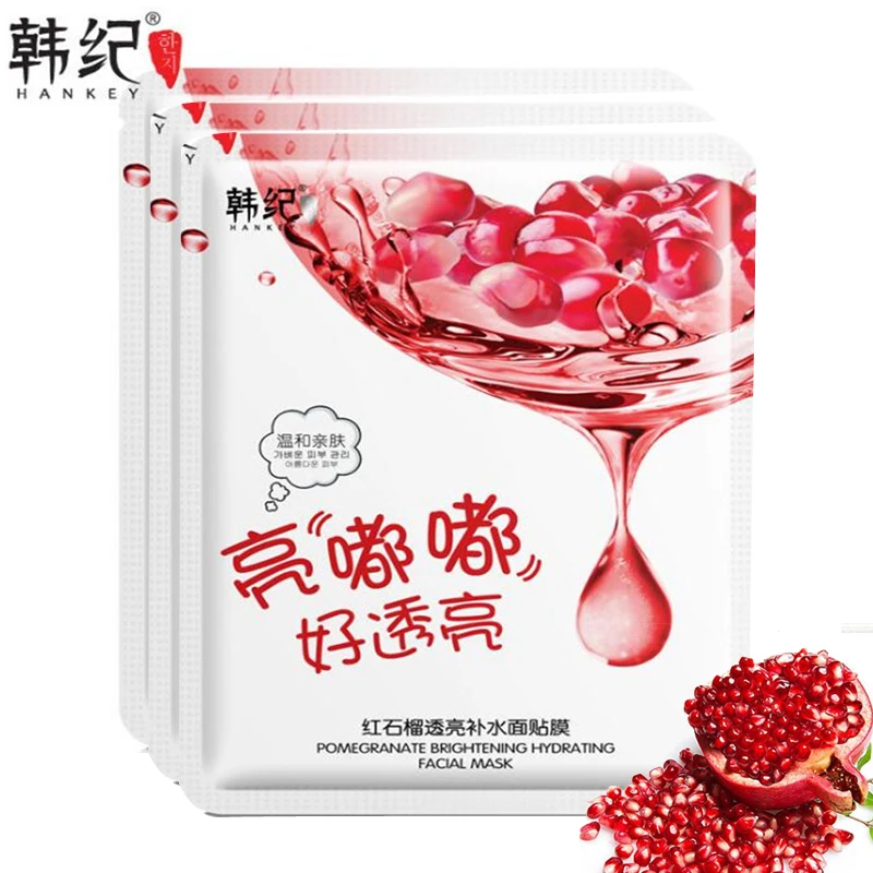Red красные гранатовые косметические маски для лица Корея Косметика лист маска с
