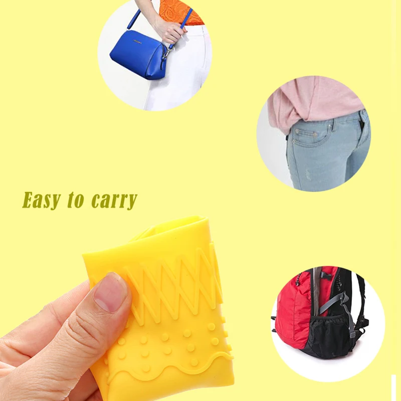 1 пара многоразовых силиконовых чехлов для ботинок Складная Водонепроницаемая