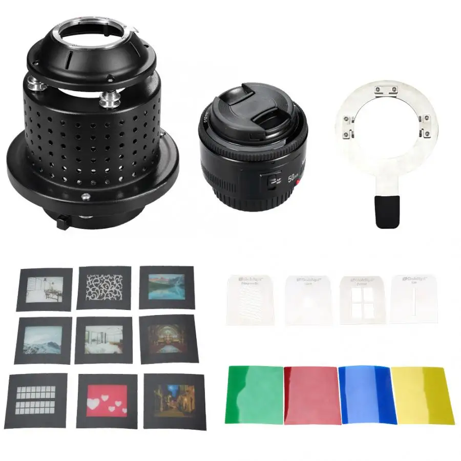 Фотография NiceFoto SN 29 светильник ная вспышка 50 мм 1.8F объектив для Bowens Mount Photo studio