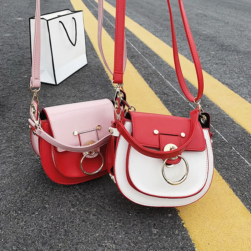 Женская сумка через плечо модная седельная сумки с ручками для девочек высокое