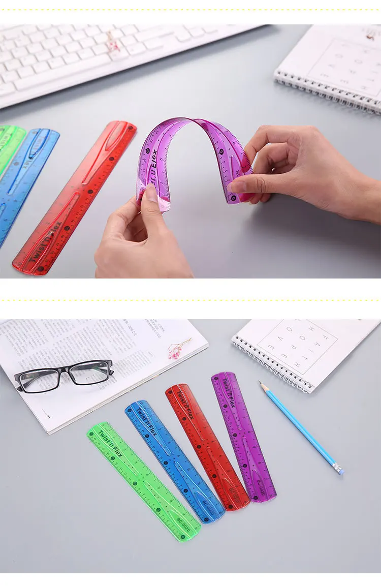 Гибкая линейка мягкая рулетка 15/20 см для студентов офисные и школьные