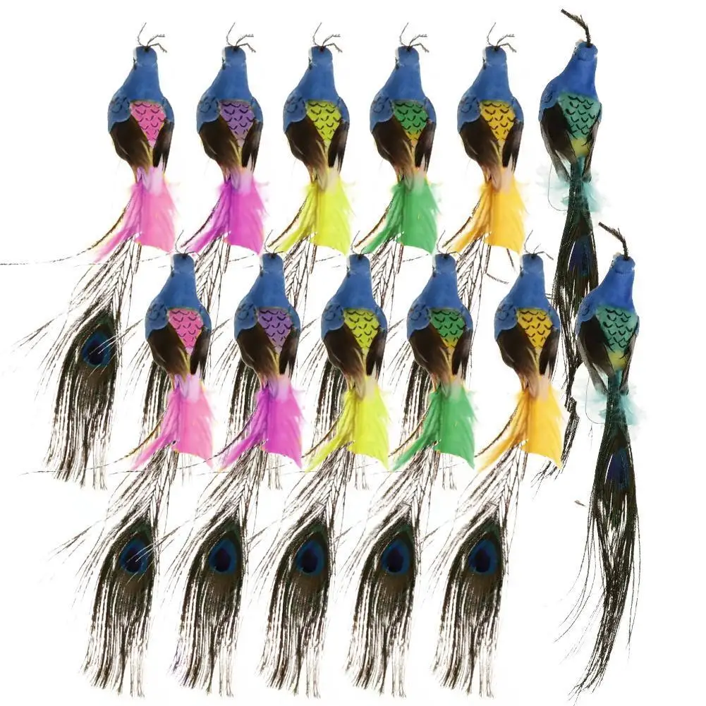 

Artificial Peacock Birds Ornament Garden Decoration Creative Decor Gifts