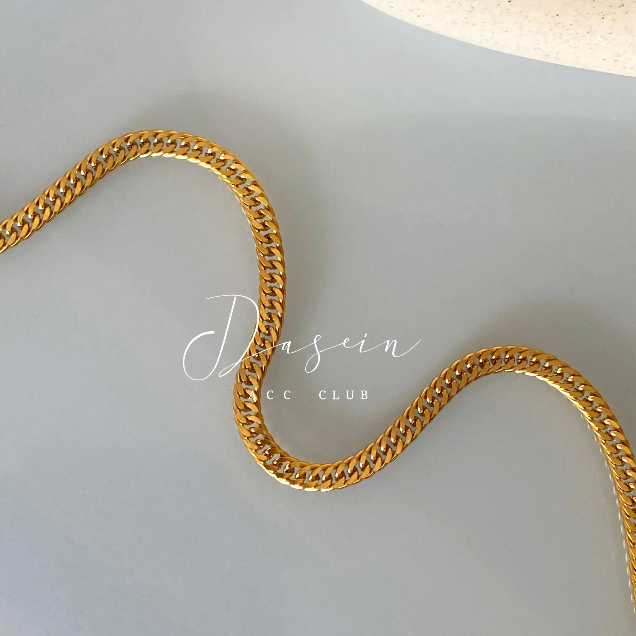 Thic Chain Chunky Cuban Curb 5mm Stainless Steel Man Woman Necklace Double Bracelet Anklet | Anklets