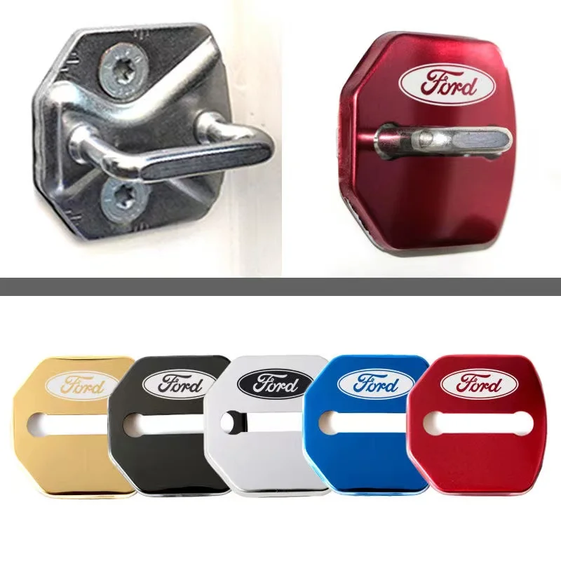 4 шт. защитный чехол на дверной замок для Ford focus Fiesta ranger fusion Mustang transit Car Accessories |