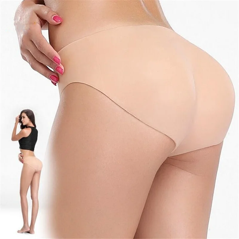 NEW Women Silicone Hip Pant Fake Buttock breech Enhancer Body Shaper Sexy Panty Ass Push Up Crossdressing Underwear L