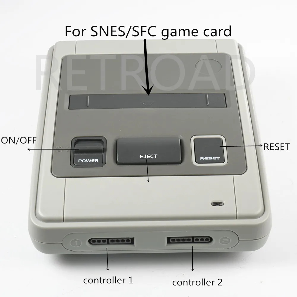 16 бит Супер ретро оборудование видео Игровая приставка RETROAD SFC52HD для Snes картридж 2
