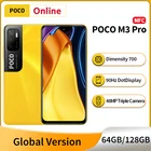 POCO M3 Pro глобальная версия 64 Гб128 ГБ Dimensity 700 6,5 ''90 Гц DotDisplay 48MP Камера 5000 мАч, Поддержка 18 Вт Быстрая зарядка NFC