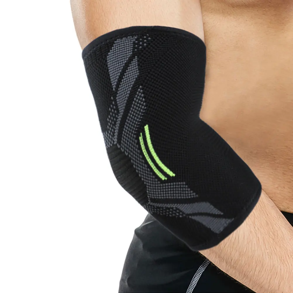 

1 Pair of Sports Elbow Pads Elastic Gym Sport Elbow Protector Fitness Absorb Sweat Sport Basketball Arm Elbow Brace Supports