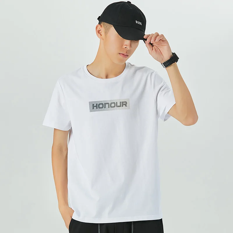 

Men's T-shirt Cotton Solid Color t shirt Men Causal O-neck Basic Tshirt Male High Quality Classical Tops HST1280