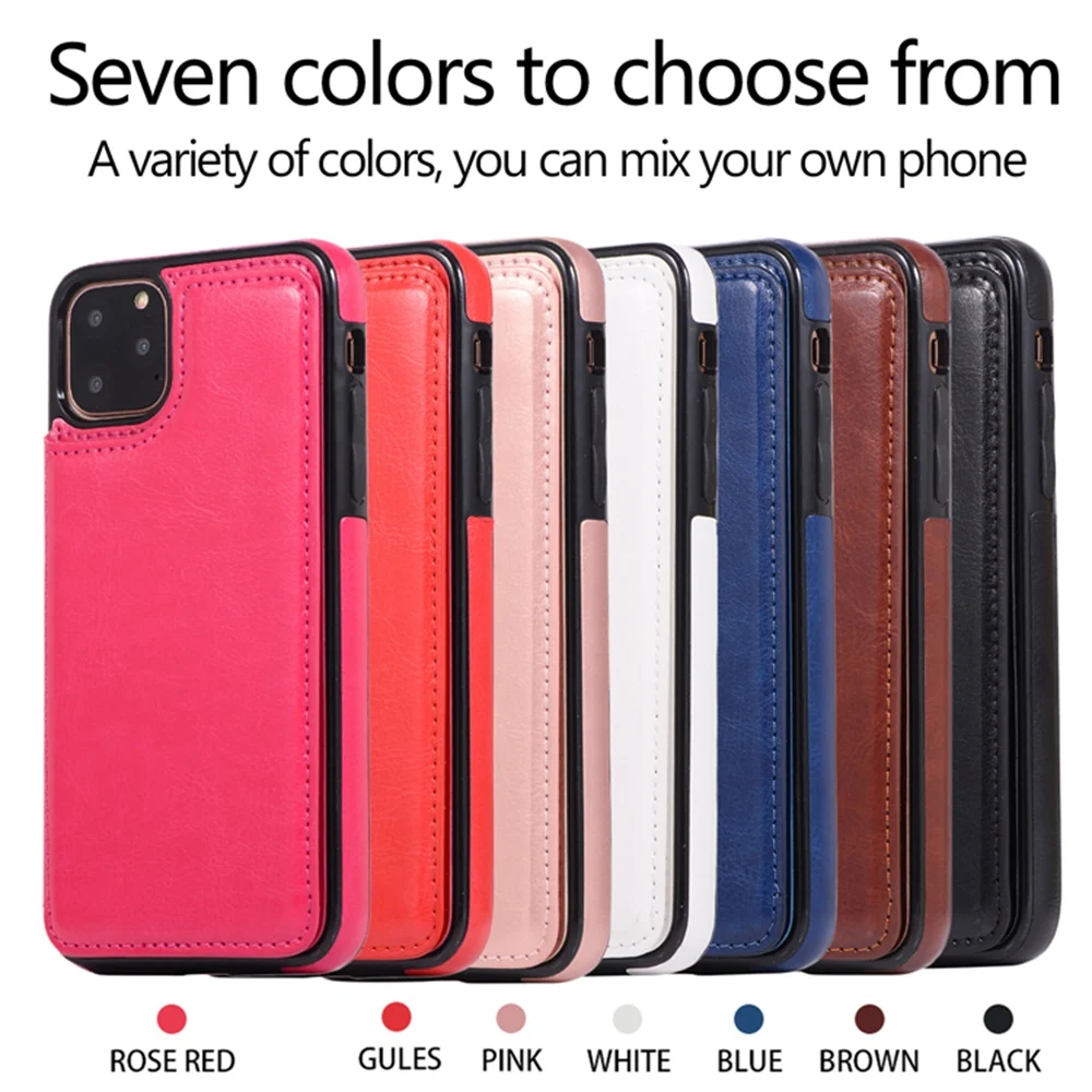 Чехол-Кошелек Eqvvol в стиле ретро из искусственной кожи для iphone 11 Pro Max X XR XS с отделением для карт, откидная задняя крышка для iphone 8, 7, 6, 6s Plus, чехол