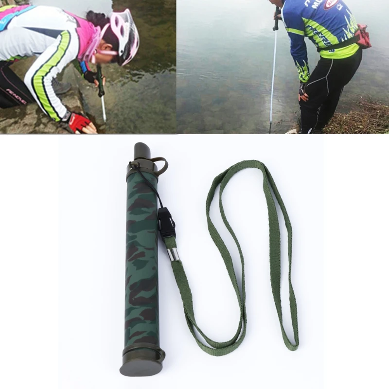 

Personal Water Filters Straw Hiking Camping Emergency Equipment Camouflage Color