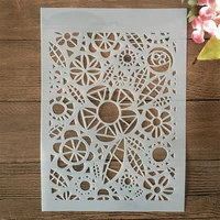 a4 29cm hollow plum texture diy layering stencils wall painting scrapbook embossing hollow embellishment printing lace ruler